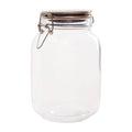 Square 1550Ml Glass Jar With Champagne Lid