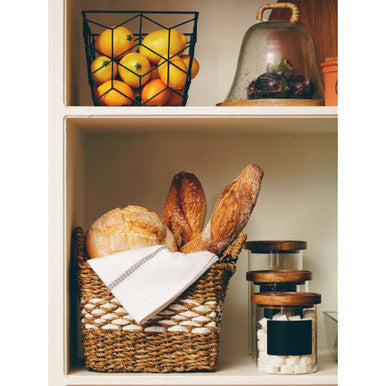 Glass Storage Jar with Acacia Lid and Chalkboard 950ml