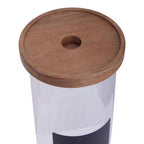Glass Storage Jar with Acacia Lid and Chalkboard 1300ml