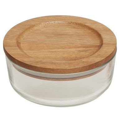 300Ml Glass Container with Acacia Lid