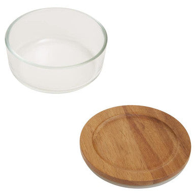 300Ml Glass Container with Acacia Lid