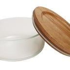 300Ml Glass Container with Acacia Lid