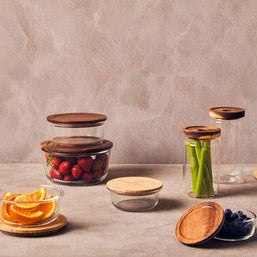 1650Ml Glass Container with Acacia Lid