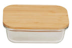 370Ml Glass Container with Bamboo Lid