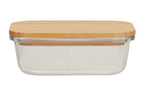 370Ml Glass Container with Bamboo Lid