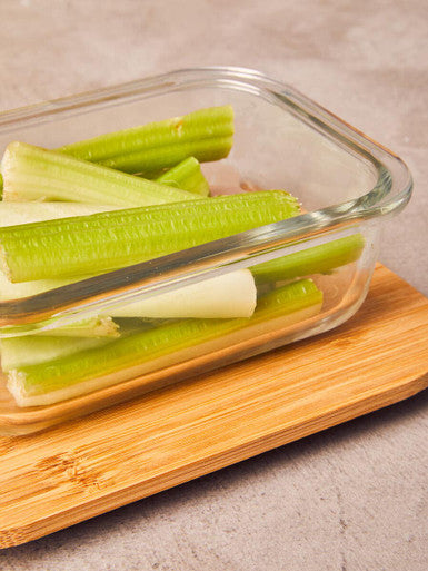 370Ml Glass Container with Bamboo Lid