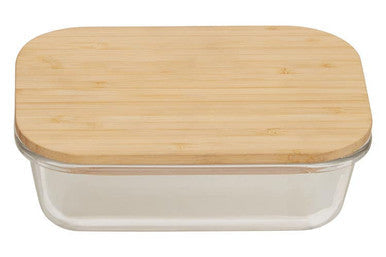 640Ml Glass Container with Bamboo Lid