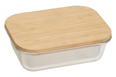 640Ml Glass Container with Bamboo Lid