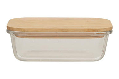 640Ml Glass Container with Bamboo Lid
