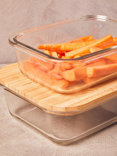 Glass Container with Bamboo Lid 1040ml