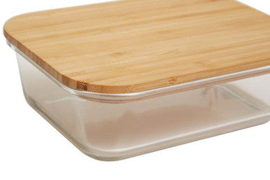 Glass Container with Bamboo Lid 1040ml