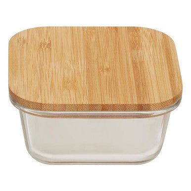 320Ml Glass Container with Bamboo Lid