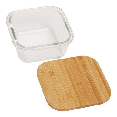 320Ml Glass Container with Bamboo Lid