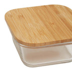 320Ml Glass Container with Bamboo Lid