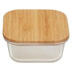 520Ml Glass Container with Bamboo Lid