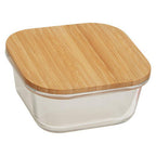 520Ml Glass Container with Bamboo Lid