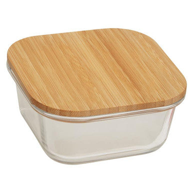 520Ml Glass Container with Bamboo Lid
