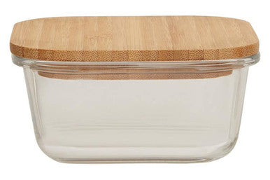 520Ml Glass Container with Bamboo Lid