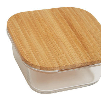 520Ml Glass Container with Bamboo Lid