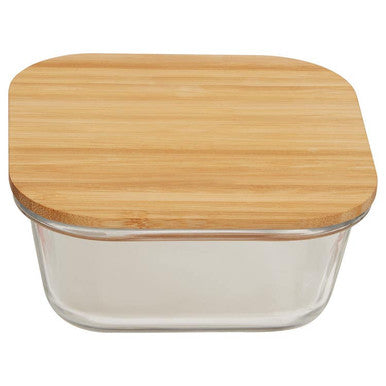 800Ml Glass Container with Bamboo Lid