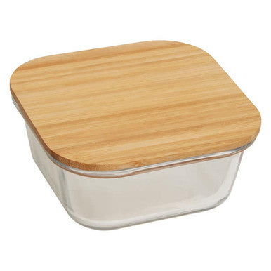 800Ml Glass Container with Bamboo Lid