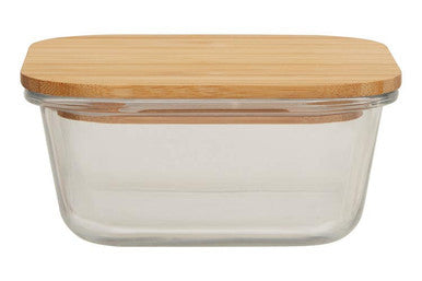 800Ml Glass Container with Bamboo Lid