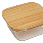 800Ml Glass Container with Bamboo Lid