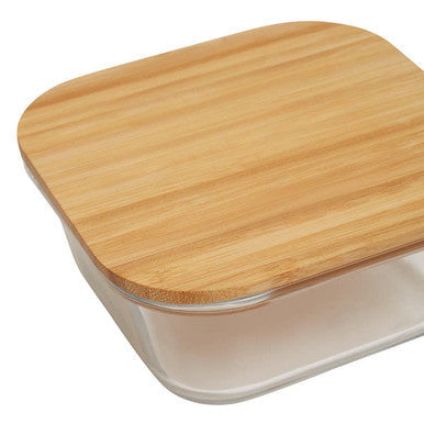 800Ml Glass Container with Bamboo Lid