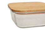 800Ml Glass Container with Bamboo Lid