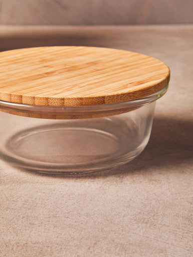 400Ml Glass Container with Bamboo Lid