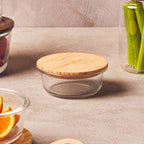 400Ml Glass Container with Bamboo Lid