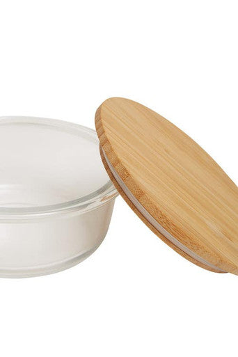 400Ml Glass Container with Bamboo Lid