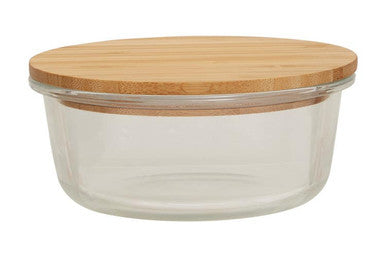 620Ml Glass Container with Bamboo Lid