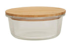 620Ml Glass Container with Bamboo Lid