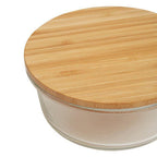 620Ml Glass Container with Bamboo Lid