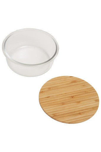 950Ml Glass Container with Bamboo Lid