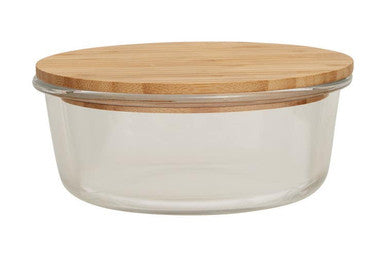 950Ml Glass Container with Bamboo Lid