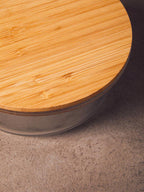 950Ml Glass Container with Bamboo Lid