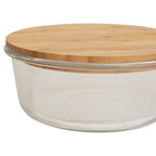 950Ml Glass Container with Bamboo Lid