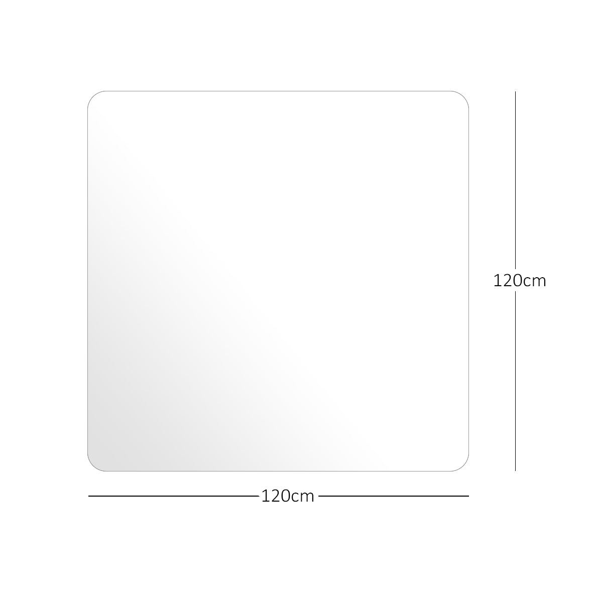 Chair Mat for Hard Floors - Frosted 120x120 cm