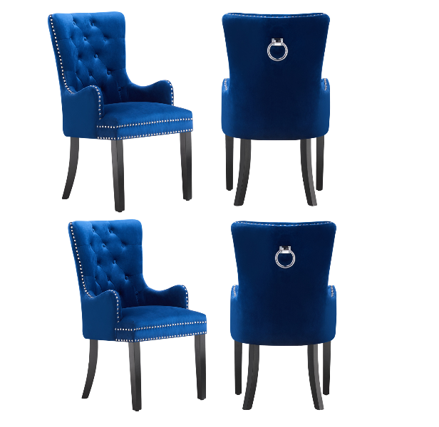 LUX Velvet Dining Chair (with armrests)