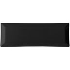 Classic Black Melamine Rectangular Plates - Pack of 12