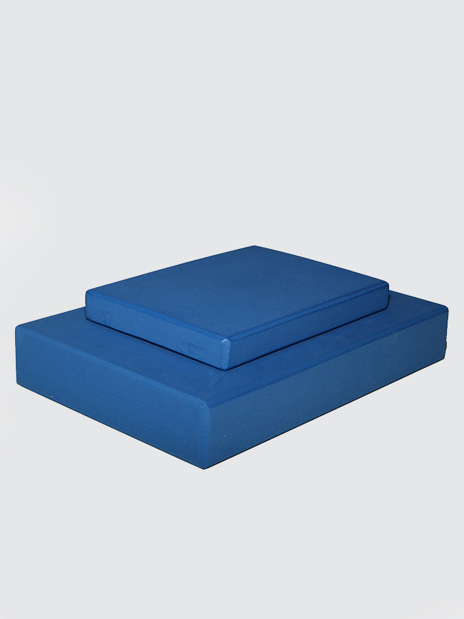 Yoga & Pilates Head and Sitting Block Twin Pack Blue