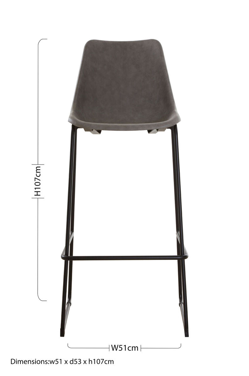 Ash Bar Chair with Angled Legs