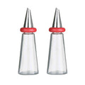 Red Plastic Oil and Vinegar Set