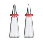 Red Plastic Oil and Vinegar Set