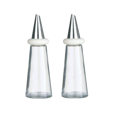 Cream Plastic Oil and Vinegar Set