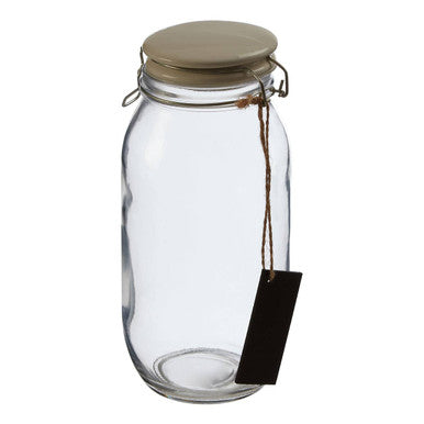 Glass Storage Jar with Ceramic Lid 2000ml