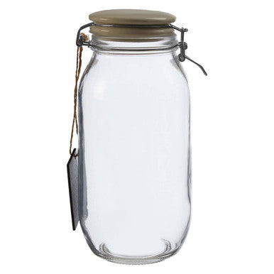 Glass Storage Jar with Ceramic Lid 2000ml