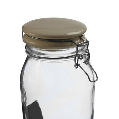 Glass Storage Jar with Ceramic Lid 2000ml